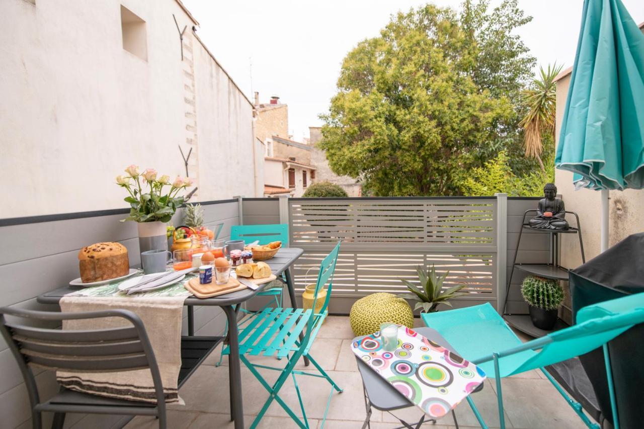 Suite Oisivete Avec Terrasse Vue Sur Patio Et Clim Montpellier Exterior foto
